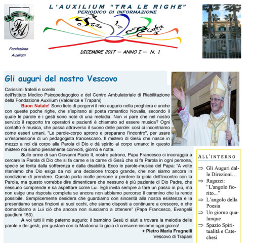 tra le righe copertina auguri vescovo